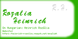 rozalia heinrich business card